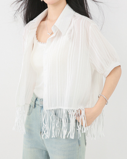 Faye Fringe Light Layer Shirt