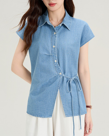 Mira Ease Side Tie Shirt