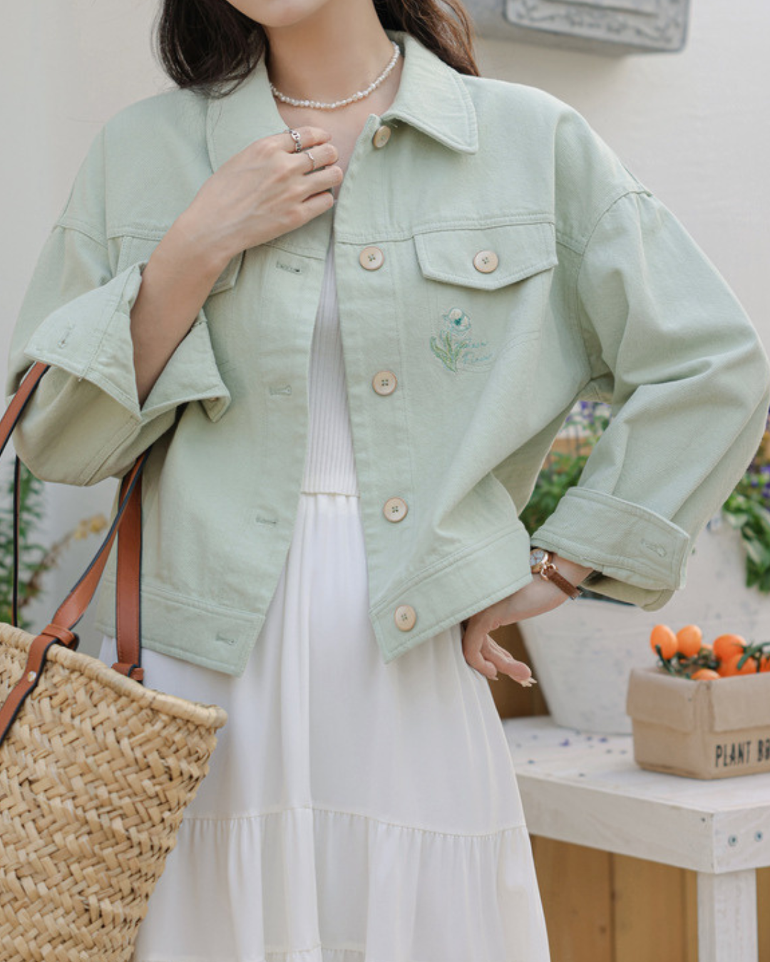 Siena Bloom Embroidered Denim Jacket