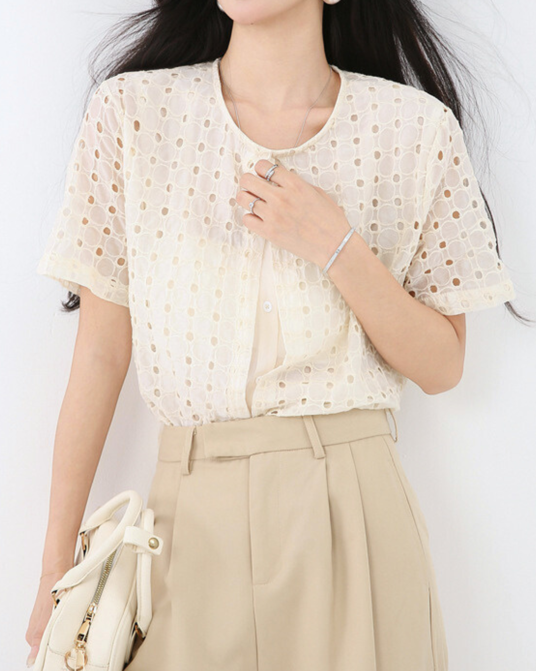 Emery Dot Mesh Layer Shirt