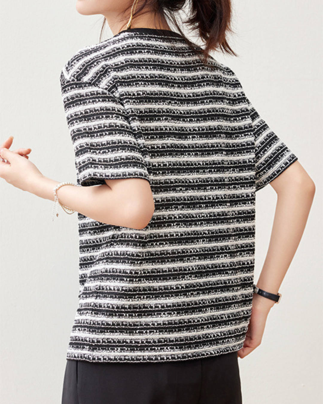 Selene Soft Tweed Knit T-Shirt