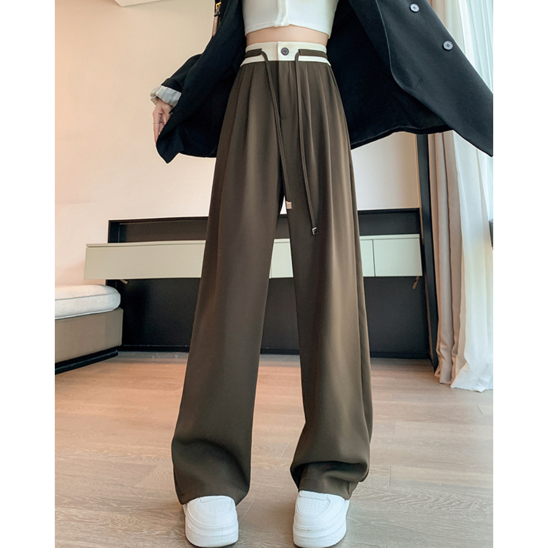 Dale Contrast Pleat Waist Pants