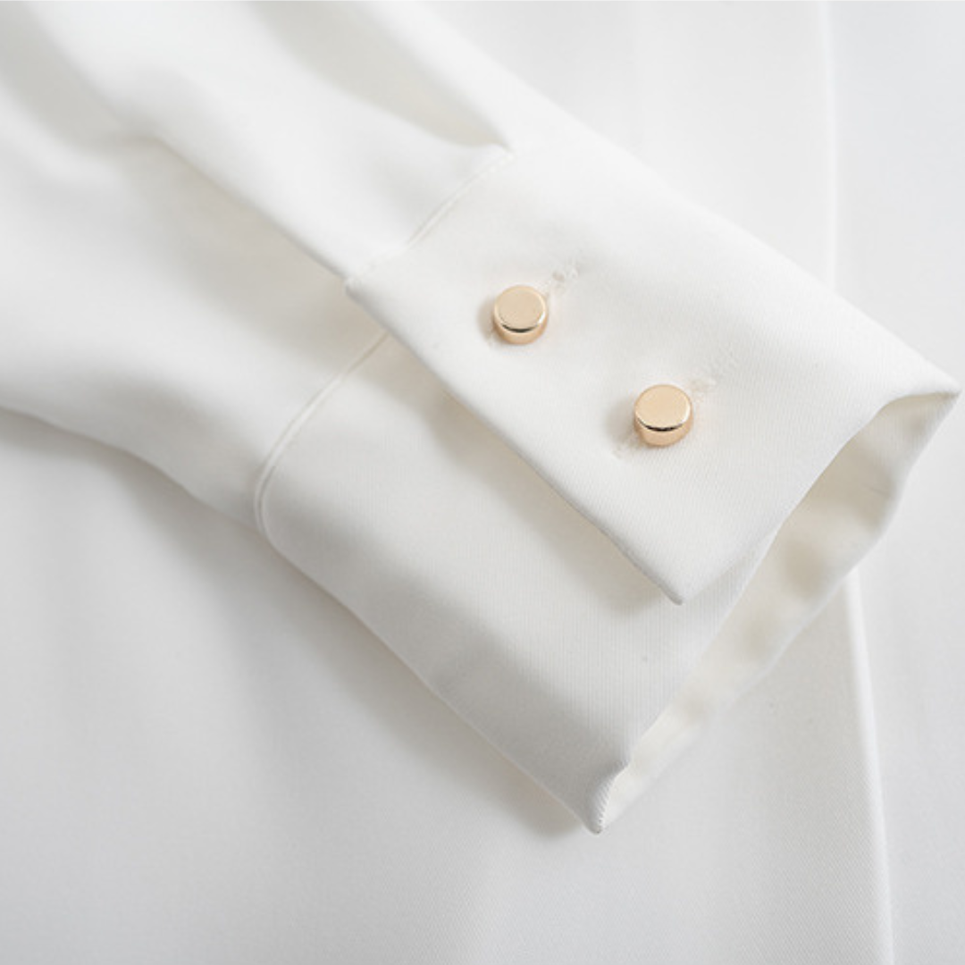 June Line Soft V-Neck Blouse