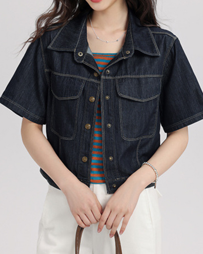 Nina Ease Indigo Denim Shirt