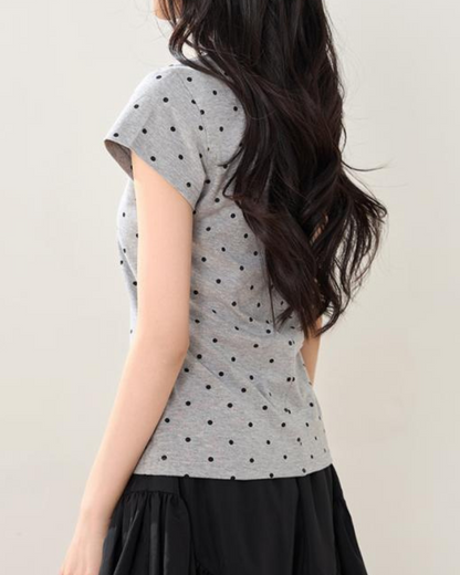 Isla Soft Dot Cotton T-Shirt