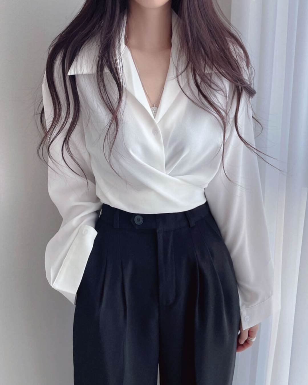 Elora Tie Back Drape Shirt