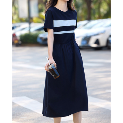 June Stripe Ease Cotton Dress