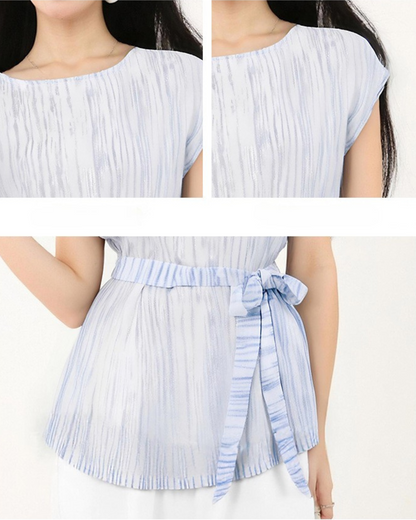 Meryl Flow Stripe Waist Blouse