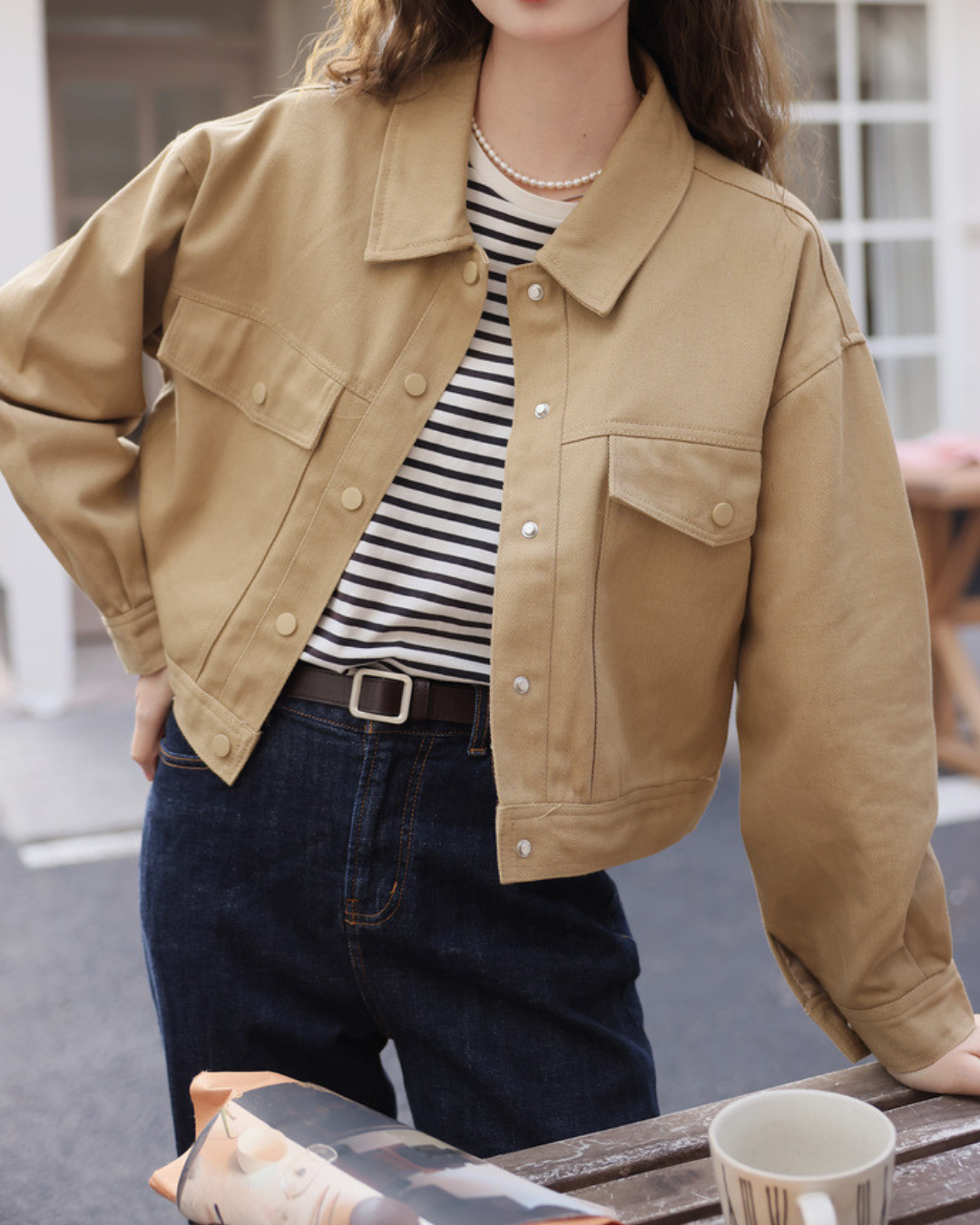 Emilie Calm Cotton Snap Jacket