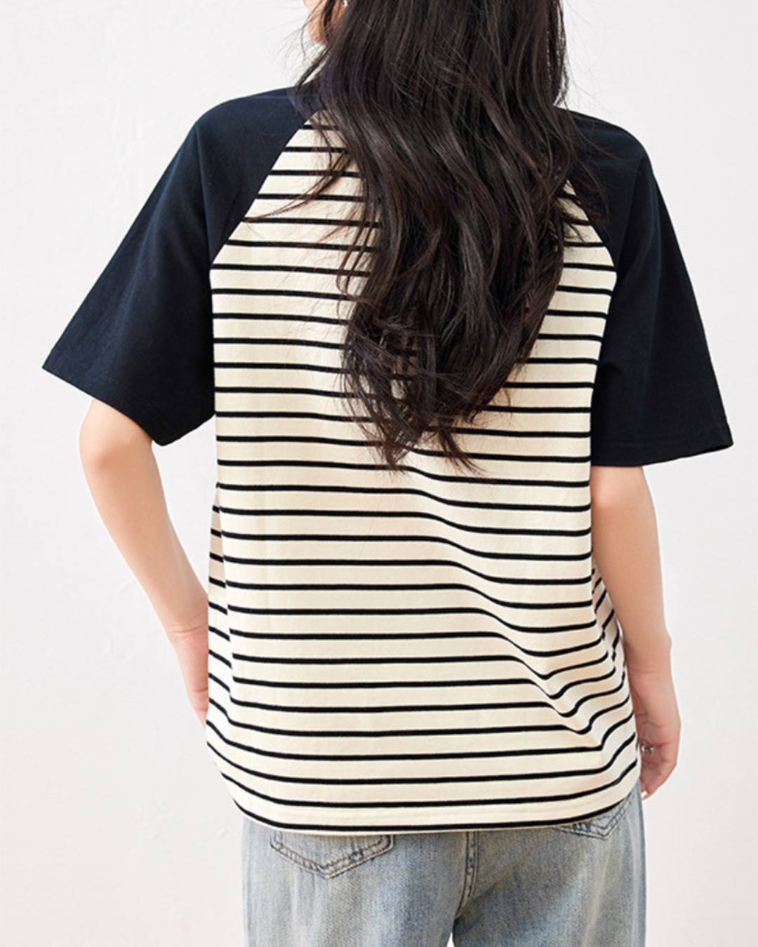 Nola Calm Stripe Contrast T-Shirt