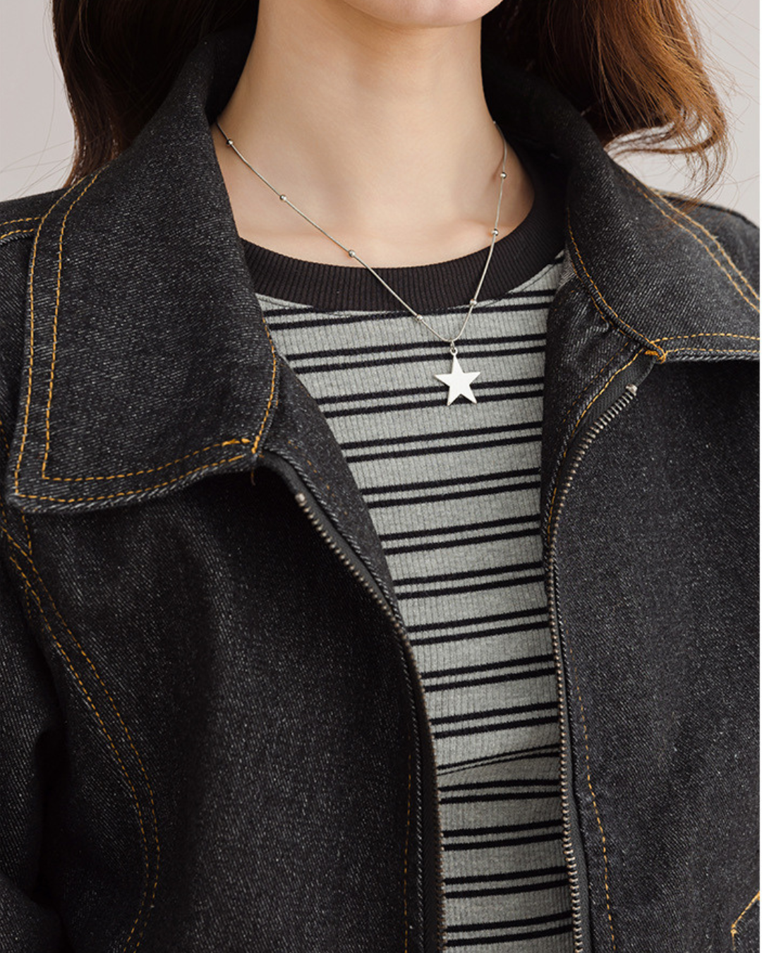 Livia Calm Contrast Denim Jacket