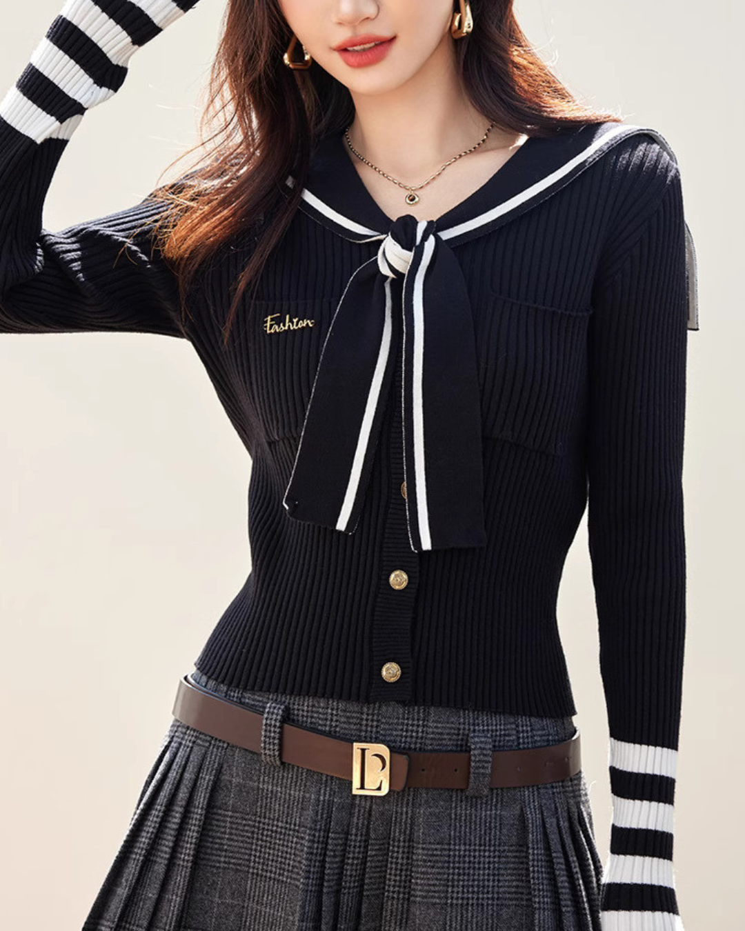 Livia Contrast Trim Pullover