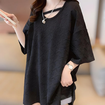 Liora Cross Texture T-Shirt