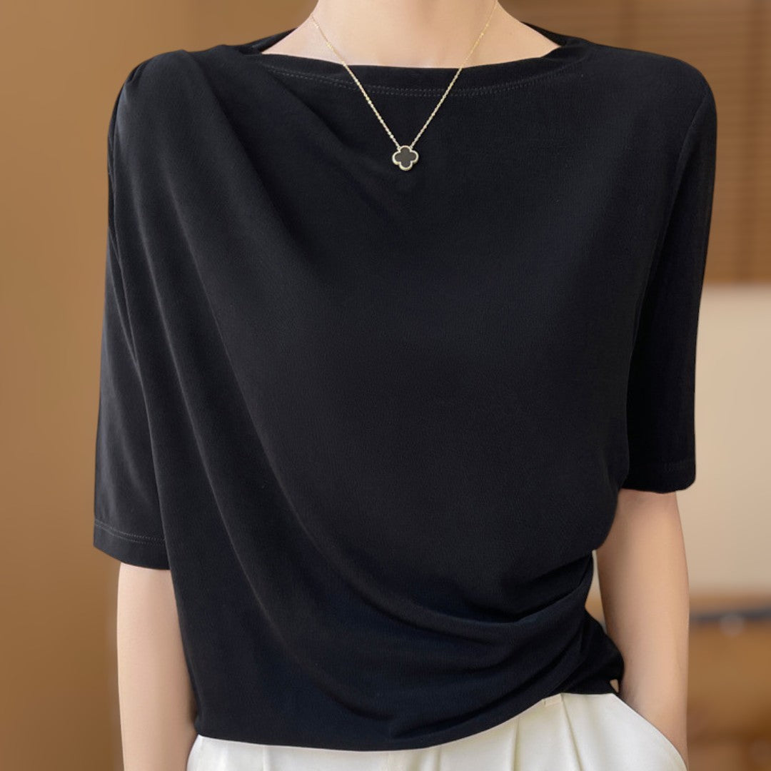 Elise Drape Acetate T-Shirt