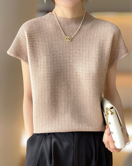 Lena Calm Ribbed Knit Tee