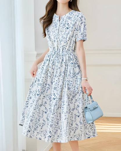 Lina Mist Print Midi Dress