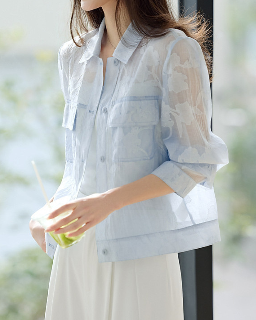 Liora Whisper Sheer Layer Shirt
