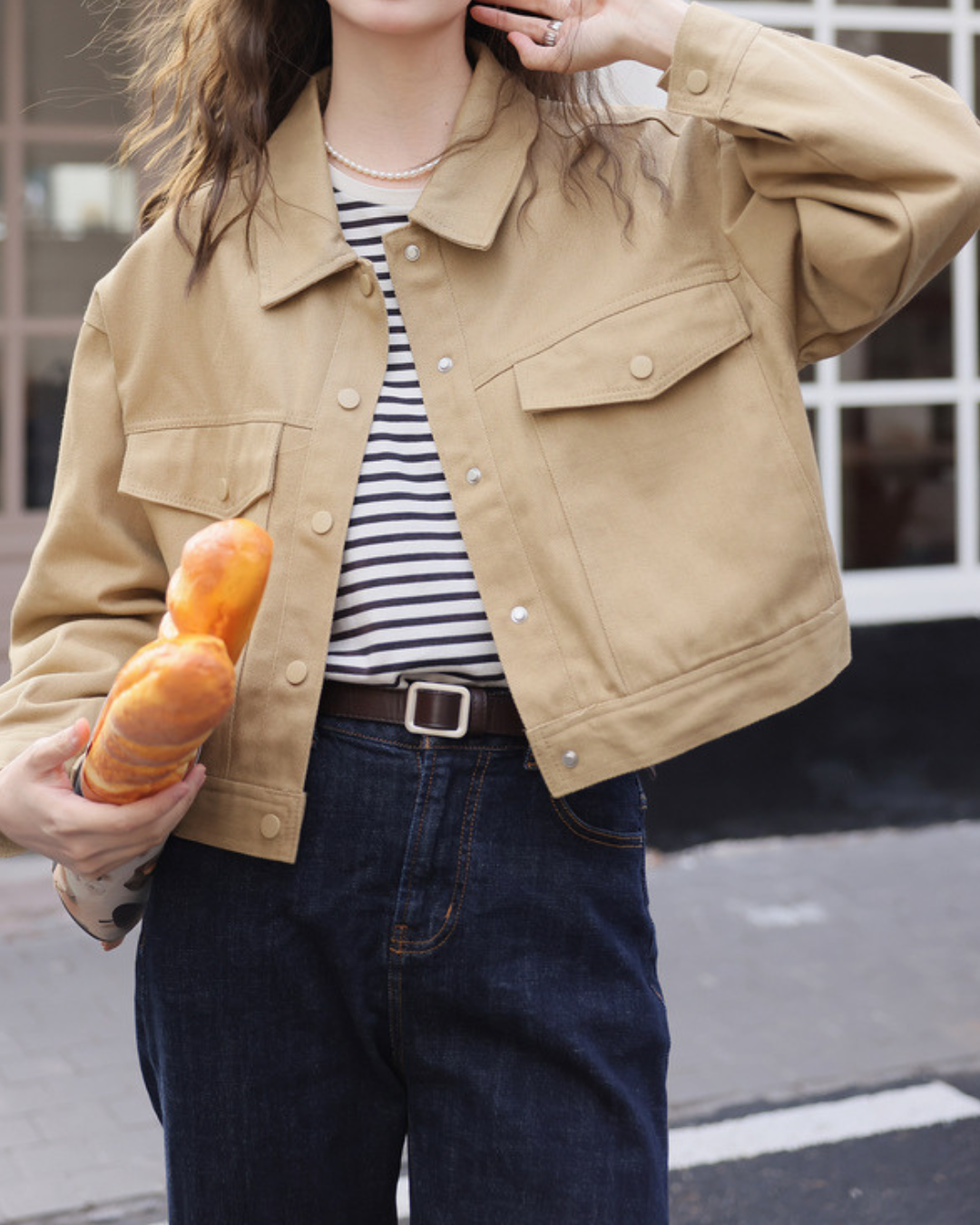 Emilie Calm Cotton Snap Jacket
