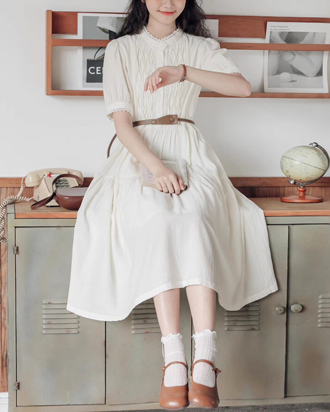 Auden Soft Pintuck Shirt Dress