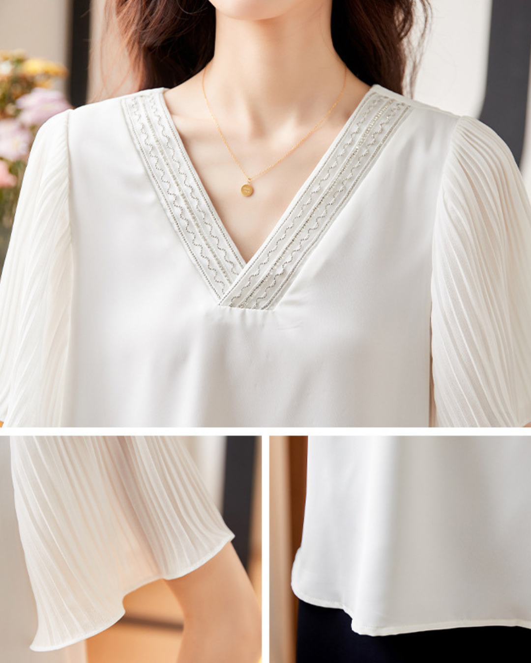 Aria Light Pleat Blouse