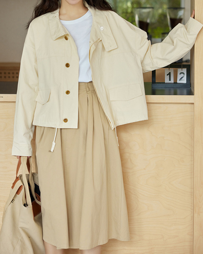 Elodie Calm Cotton Drawstring Jacket