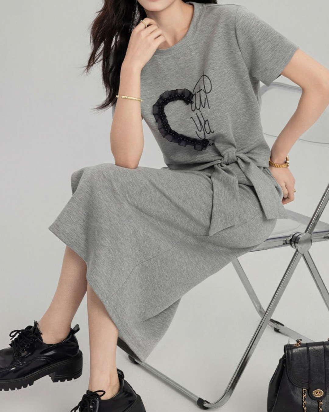 Nola Soft Heart Skirt Set