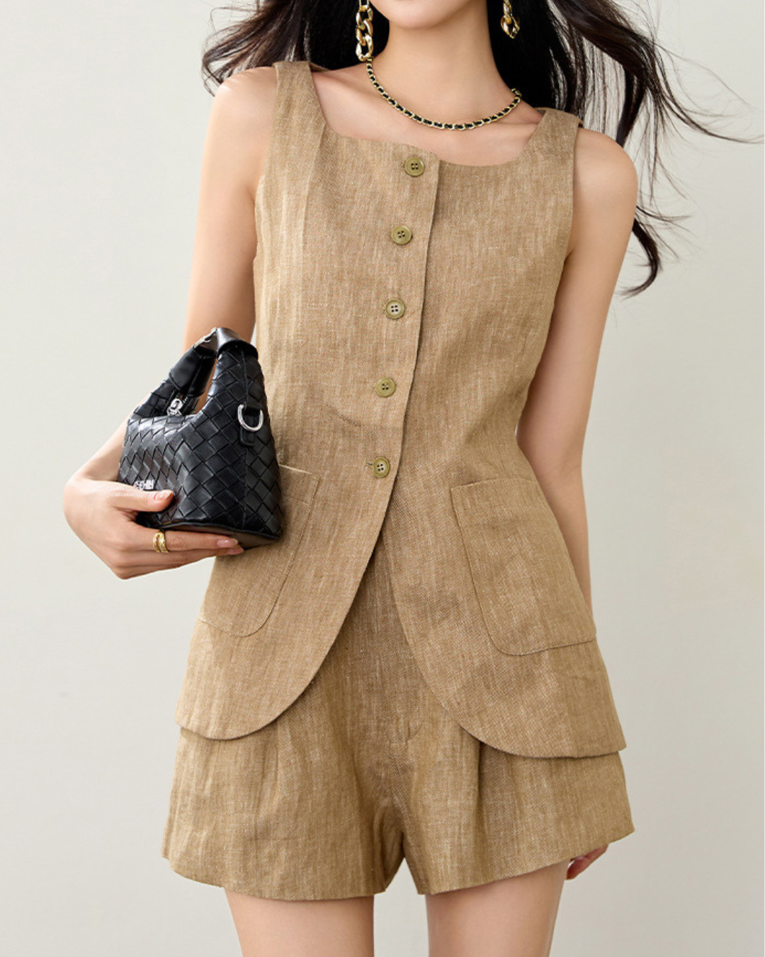 Linea Calm Linen Short Set