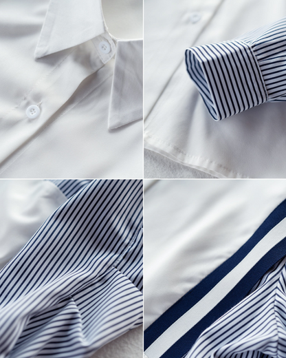 Auden Crisp Stripe Panel Shirt