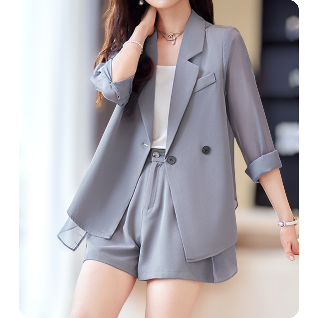 Evana Sheer Layered Set