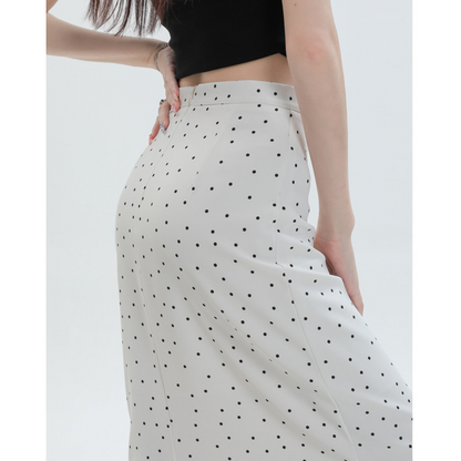 Eloise Dot Slit Midi Skirt