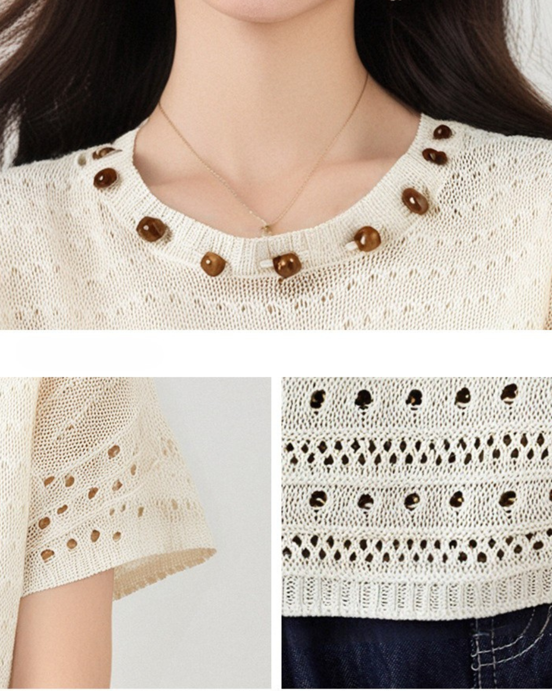 Siena Bead Soft Knit Tee