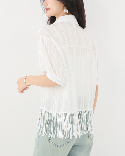 Faye Fringe Light Layer Shirt