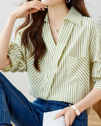 Sienna Stripe Pocket Shirt