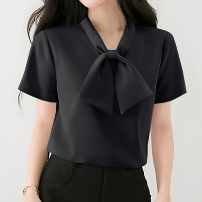 Alba Soft Bow Collar Blouse