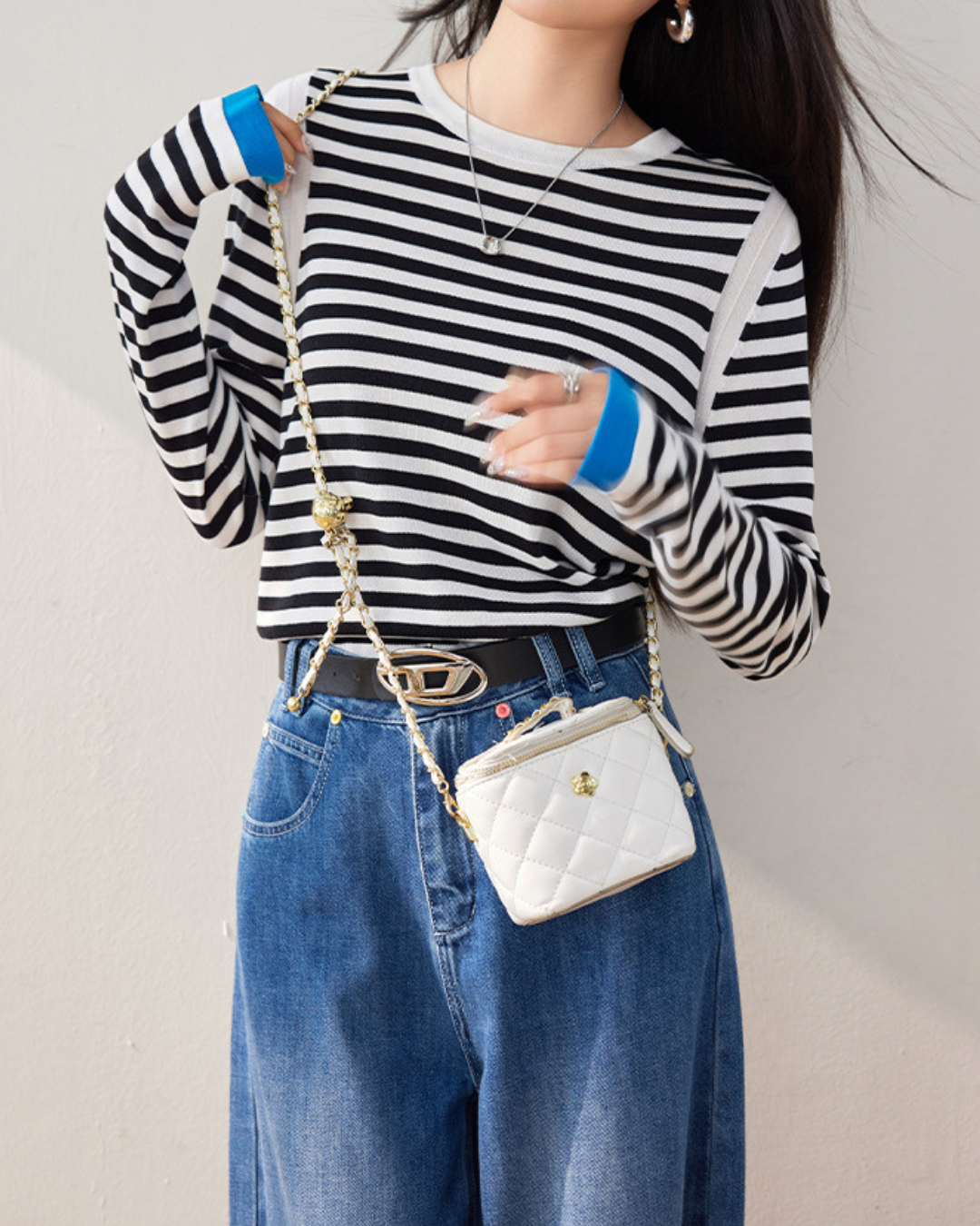 Elin Calm Stripe Knit T-Shirt