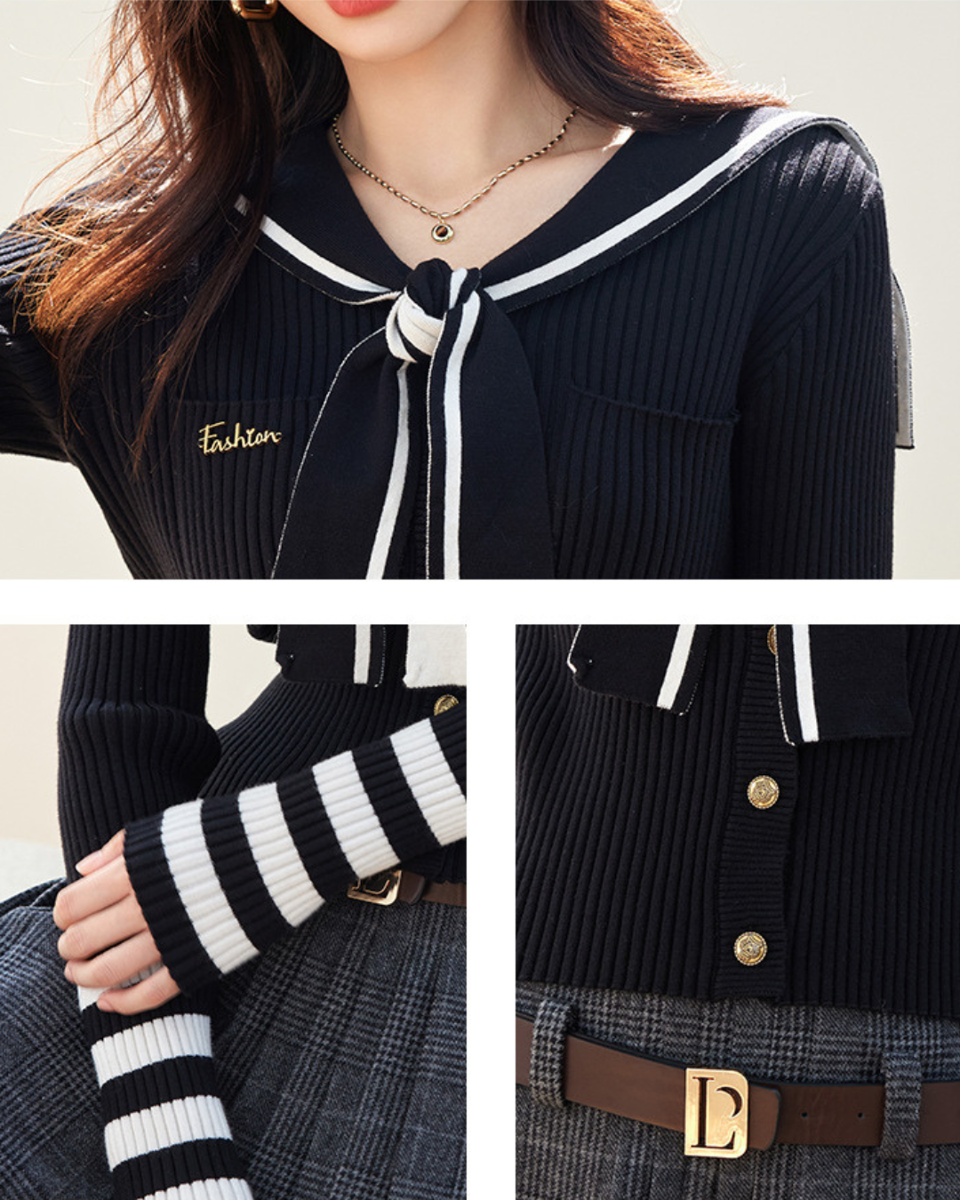 Livia Contrast Trim Pullover