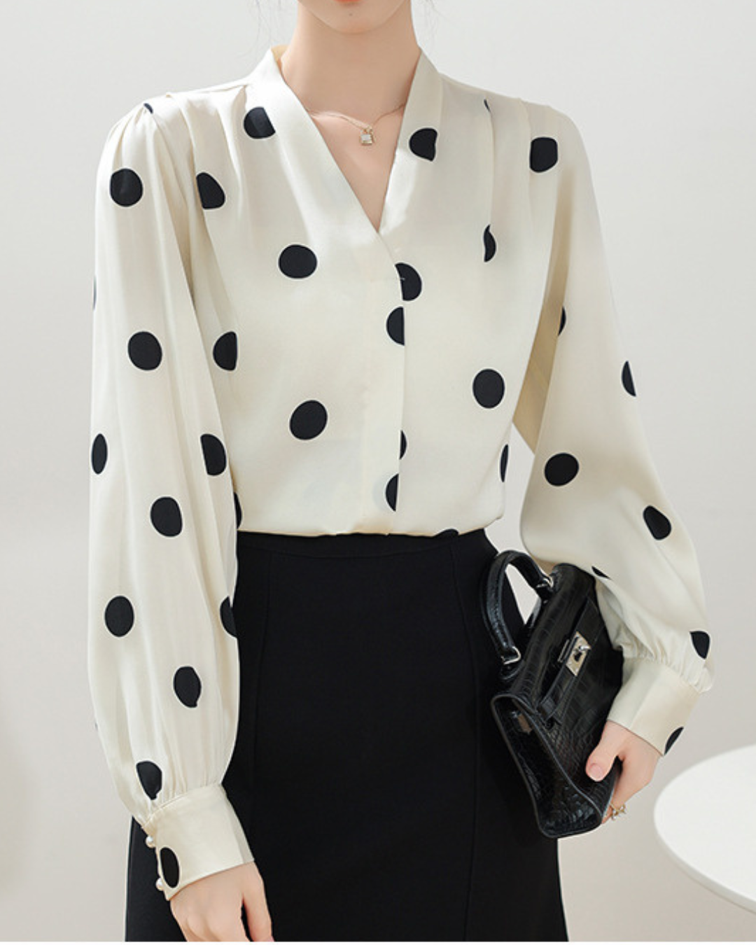 Elise Dot Soft Blouse