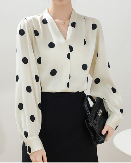 Elise Dot Soft Blouse