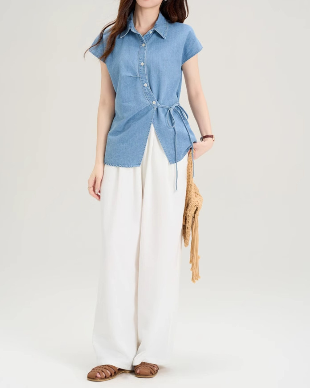 Mira Ease Side Tie Shirt