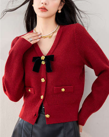 Elva Ribbon Knit Cardigan