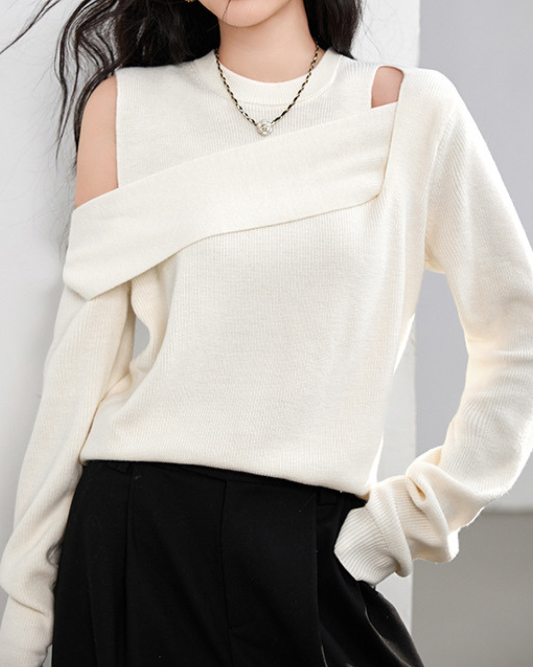 Elodie Off-Bar Knit Top