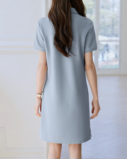 Mira Slate Soft Polo Dress