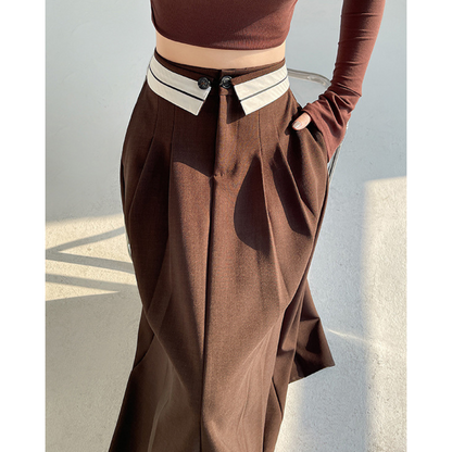 Faye Contrast Waist Flare Skirt