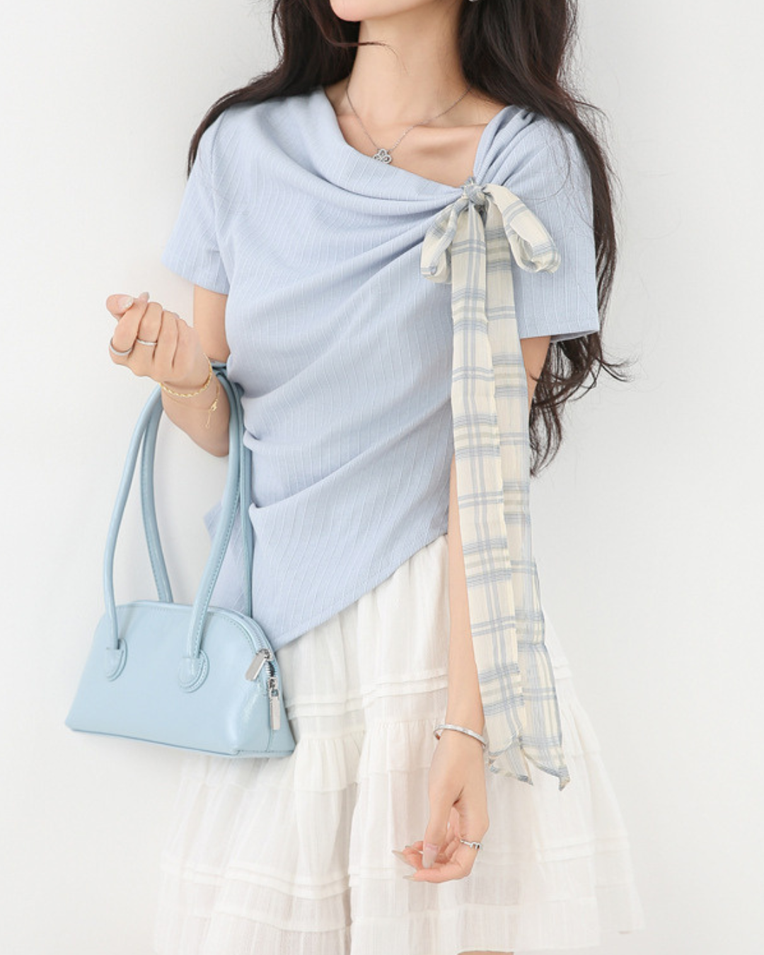 Mielle Ribbon Drape T-Shirt