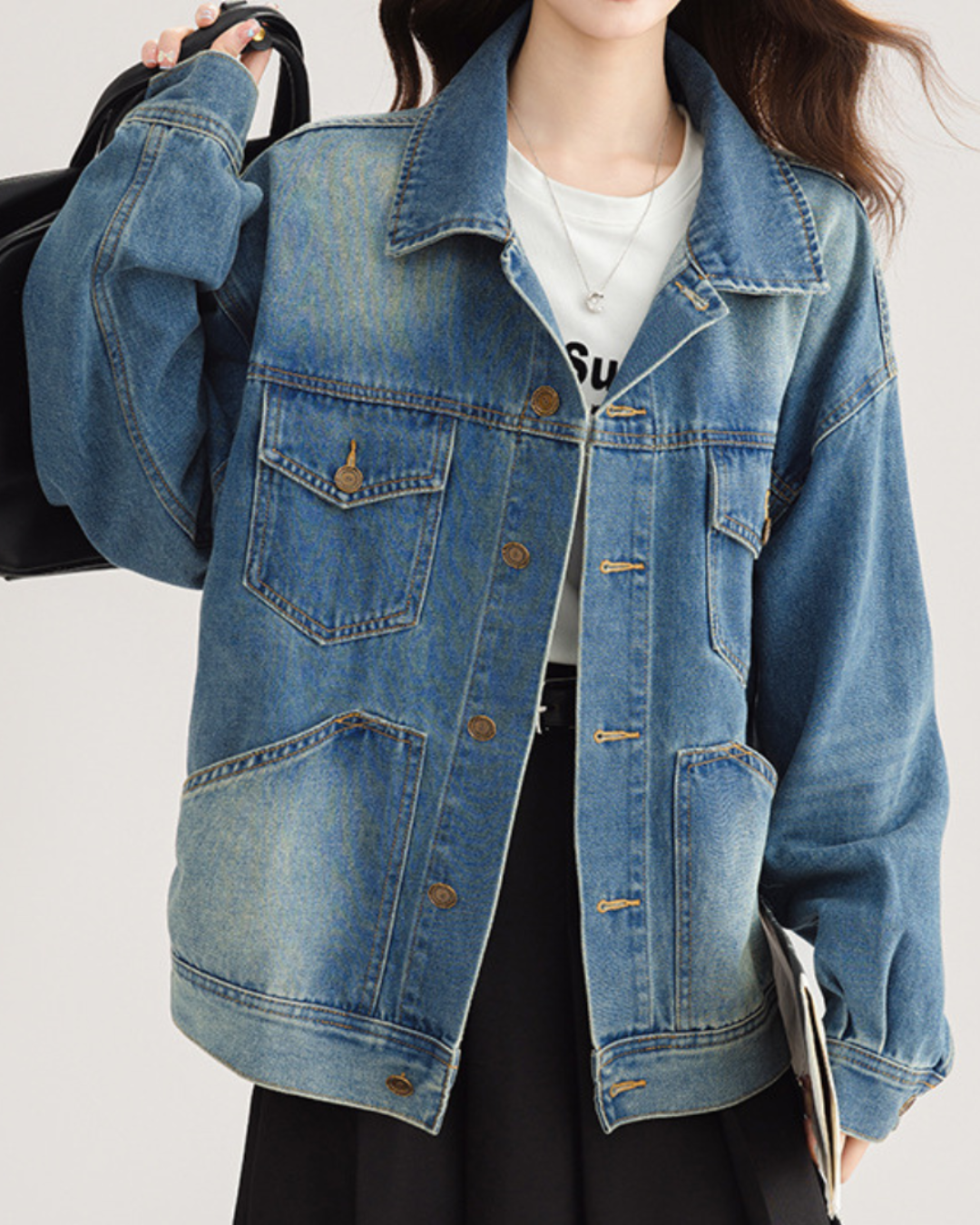 Noelle Light Fade Denim Jacket