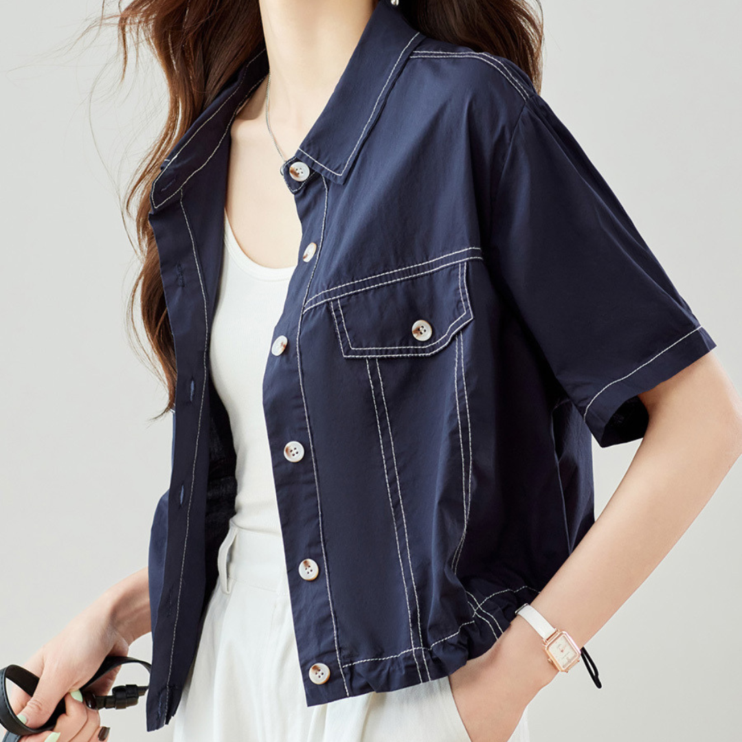 Vera Clean Utility Crop Shirt