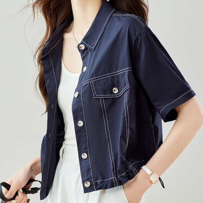 Vera Clean Utility Crop Shirt