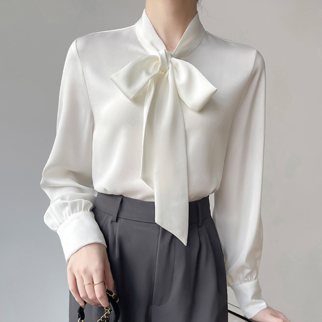 Lina Calm Stripe Drape Blouse