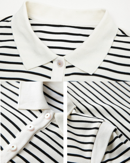 Aria Soft Stripe Polo Dress