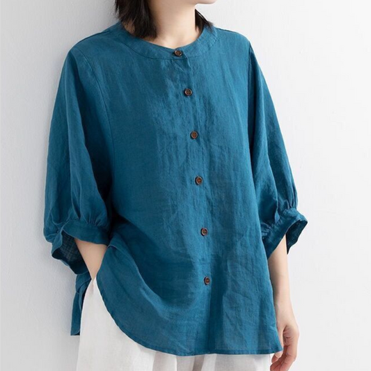 Luna Bloom Soft Puff Sleeve Blouse